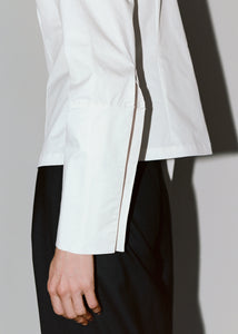 white tailored cotton shirt