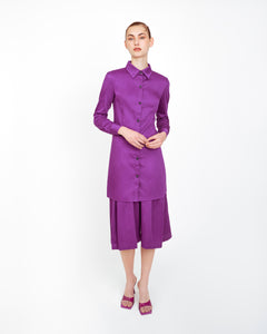 Orchid Shirt Dress in Cotton
