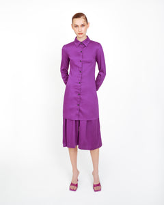 Orchid Shirt Dress in Cotton